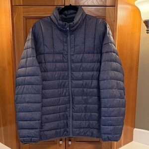 Swiss Tech Men's Charcoal Gray Packable Puffer Jacket